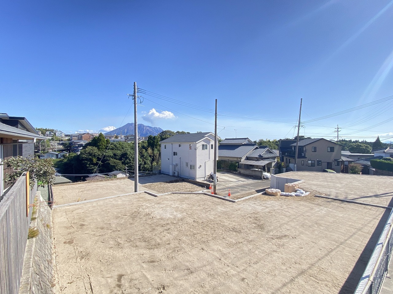 吉野町の桜島が望める造成地（区画②）