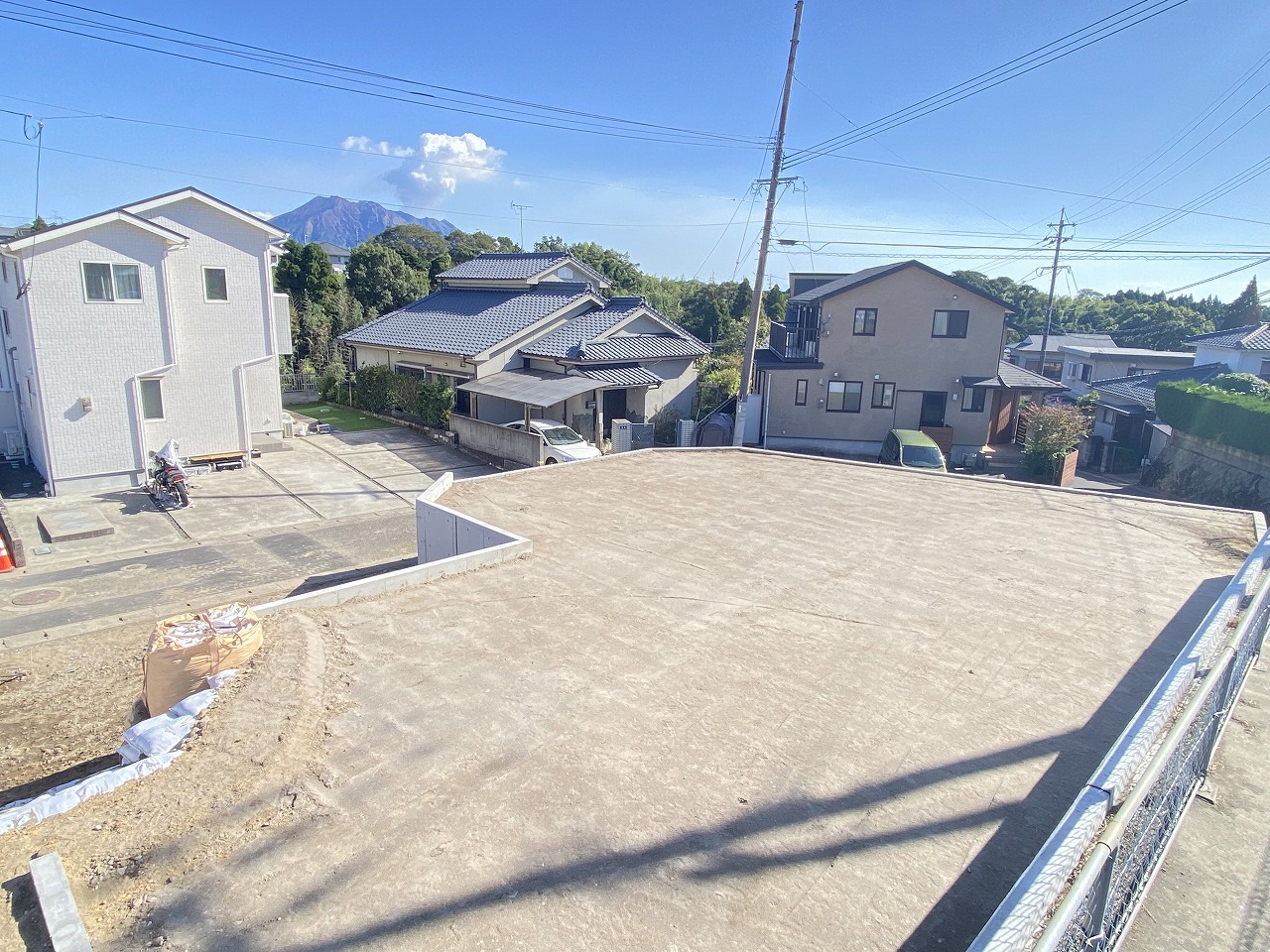吉野町の桜島が望める造成地（区画①）